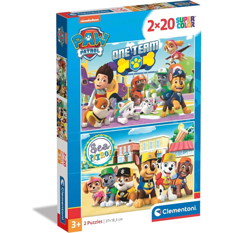 Set puzzle Paw Patrol Clementoni 2 in 1 2x20 piese