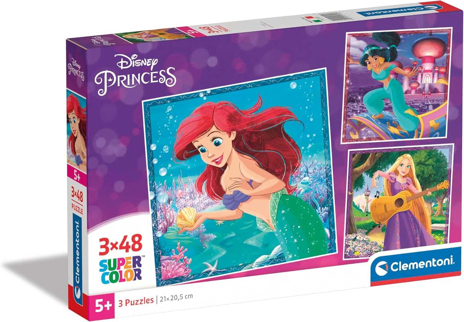 Puzzle 3X48 Piese - Disney Princess Ariel, Rapunzel, Jasmine Puzzle 3X48 Piese - Disney Princess Ariel, Rapunzel, Jasmine - imagine 1