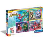 Set puzzle progresiv Spidey and His Amazing Friends Trefl Clementoni 4 in 1 12 16 20 24 piese