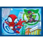 Set puzzle progresiv Spidey and His Amazing Friends Trefl Clementoni 4 in 1 12 16 20 24 piese - imagine 5