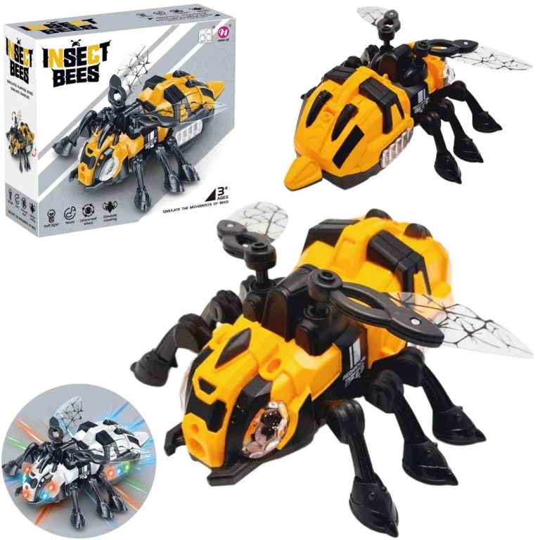 Jucărie interactivă Albină Robot Insect Bee cu lumini muzică și mișcare 21 cm