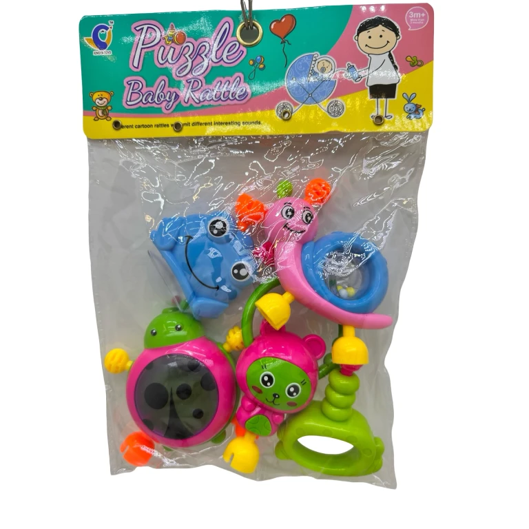 Set 5 Zornăitoare Colorate pentru Bebeluși Animăluțe