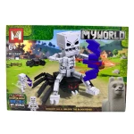 Set de construcție My World Skeleton Knight cu păianjen și arc 298 piese