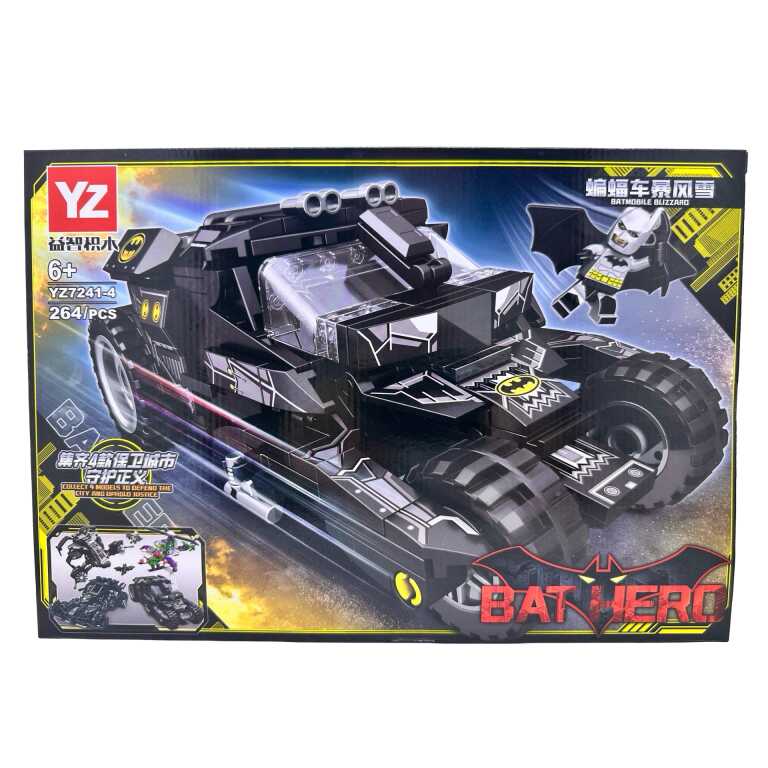 Set de construcție Batman Hero Mașină Batmobil cu personaj 264 piese yz7241-4