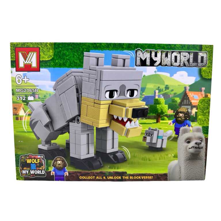 Set de construcție My World Lup cu personaj 312 piese mg2165b