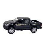 Mașinuță metalică Toyota Pickup 4x4 neagră cu lumini sunete uși deschizabile și mecanism cu resort - imagine 7