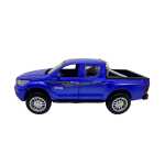 Mașinuță metalică Toyota Pickup 4x4 albastră cu lumini sunete uși deschizabile și mecanism cu resort - imagine 4