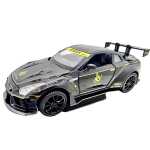Machetă metalică Nissan GT-R neagră Liberty Walk scara 1:22 cu uși capotă și portbagaj deschizabile sunet si lumini