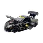 Machetă metalică Nissan GT-R neagră Liberty Walk scara 1:22 cu uși capotă și portbagaj deschizabile sunet si lumini - imagine 11