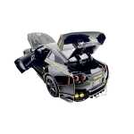 Machetă metalică Nissan GT-R neagră Liberty Walk scara 1:22 cu uși capotă și portbagaj deschizabile sunet si lumini - imagine 13