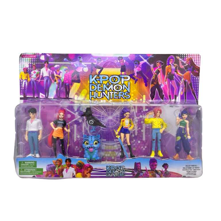 Set figurine KPop Demon Hunters – personaje și mascote