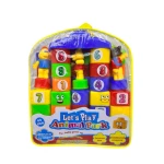 Set cuburi de construcție educative cu cifre și figurine – 43 piese Animal Park