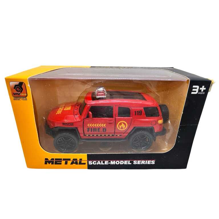 Mașinuță metalică SUV Pompieri 1:43 – Machetă auto de intervenție