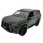 Machetă auto Lexus LX 570 SUV metalic verde închis cu uși funcționale - imagine 6