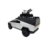 Macheta Tesla Cybertruck argintie cu ATV detașabil scara 1:24 cu lumini sunete și mecanism pull back - imagine 5
