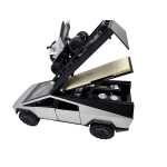 Macheta Tesla Cybertruck argintie cu ATV detașabil scara 1:24 cu lumini sunete și mecanism pull back - imagine 8