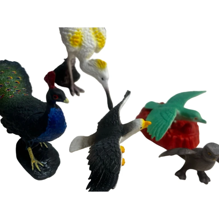 Set figurine păsări sălbatice cu accesorii – mini modele