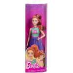 Papusa Barbie Fashionistas cu tinuta sport fusta plisata si par roscat Mattel - imagine 2