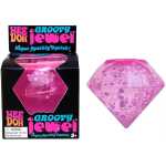 NeeDoh Groovy Jewel – Jucărie Squishy Antistres în Formă de Diamant cu Sclipici 3+ Ani