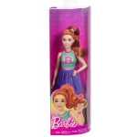 Papusa Barbie Fashionistas cu tinuta sport fusta plisata si par roscat Mattel - imagine 5