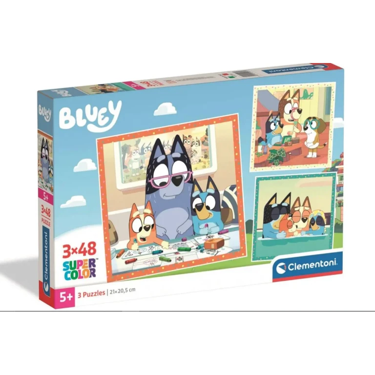 Set puzzle Bluey Clementoni 3 in 1 3x48 piese