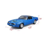 Macheta auto Pontiac Firebird Trans Am Special Edition 1978 scara 1:18 albastru - imagine 4