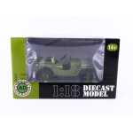 Macheta auto Jeep Willys Military Police 1944 scara 1:18 verde - imagine 5