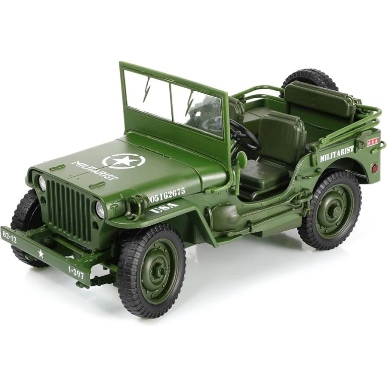 Macheta auto Jeep Willys Military Police 1944 scara 1:18 verde