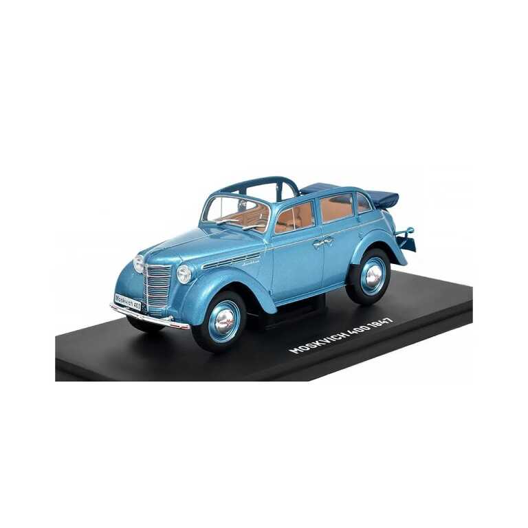 Macheta auto Moskvich 400 1947 scara 1:24 albastru