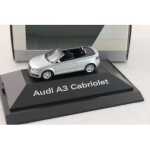Macheta auto Audi A3 Cabriolet 2008 scara 1:87 argintiu ambalaj reprezentanta - imagine 3