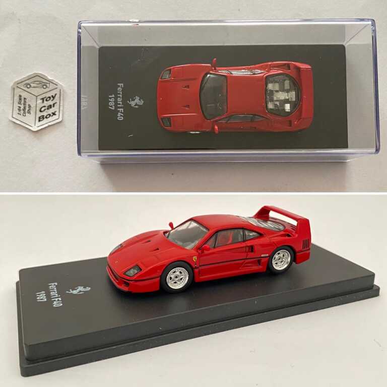 Macheta auto Ferrari F40 1987 scara 1:64 rosu