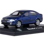 Macheta auto Skoda Octavia II 2004 scara 1:43 albastru marin metalizat