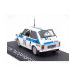 Macheta auto Fiat 126p Rajd Akropolu 1984 scara 1:43 alb si albastru