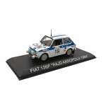Macheta auto Fiat 126p Rajd Akropolu 1984 scara 1:43 alb si albastru