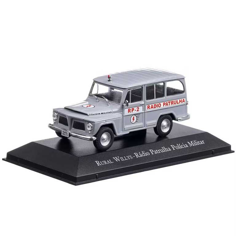 Macheta auto politie Willys Rural Radio Patrulha scara 1:43 albastru deschis
