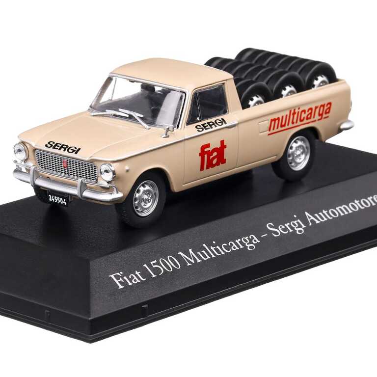 Macheta auto Fiat 1500 Multicarga Pick-up Pneus 1965 bej