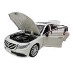 Machetă metal Mercedes-Benz S Class alb lumini și sunete deschide usile si capotele - imagine 10