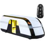 Machetă auto Tesla Robovan alba 1:24 metalică uși cu deschidere din telecomandă lumini si sunete