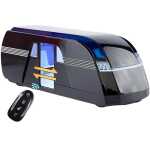 Machetă Tesla Robovan negru 1:24 metalică uși cu telecomandă lumini si sunete