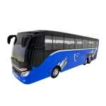 Macheta metal Autobuz Luxury Bus albastru 1:30 cu lumini sunete si resort - imagine 4