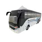 Macheta metal Autobuz Luxury Bus alb 1:30 cu lumini sunete si resort - imagine 6