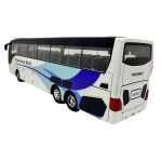 Macheta metal Autobuz Luxury Bus alb 1:30 cu lumini sunete si resort - imagine 9