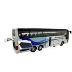 Macheta metal Autobuz Luxury Bus alb 1:30 cu lumini sunete si resort - imagine 8