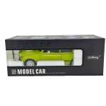 Machetă auto BMW 2002 Tii galben scara 1:24 lumini și sunete claxon volan deschide usile si capotele - imagine 2