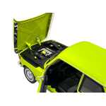 Machetă auto BMW 2002 Tii galben scara 1:24 lumini și sunete claxon volan deschide usile si capotele - imagine 10