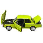 Machetă auto BMW 2002 Tii galben scara 1:24 lumini și sunete claxon volan deschide usile si capotele - imagine 13