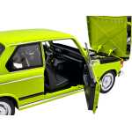 Machetă auto BMW 2002 Tii galben scara 1:24 lumini și sunete claxon volan deschide usile si capotele - imagine 14