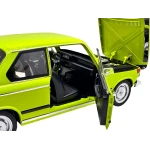 Machetă auto BMW 2002 Tii galben scara 1:24 lumini și sunete claxon volan deschide usile si capotele - imagine 14