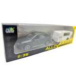 Set machetă Audi Q8 cu rulotă 1:36 metal si plastic lumini și sunete - imagine 5