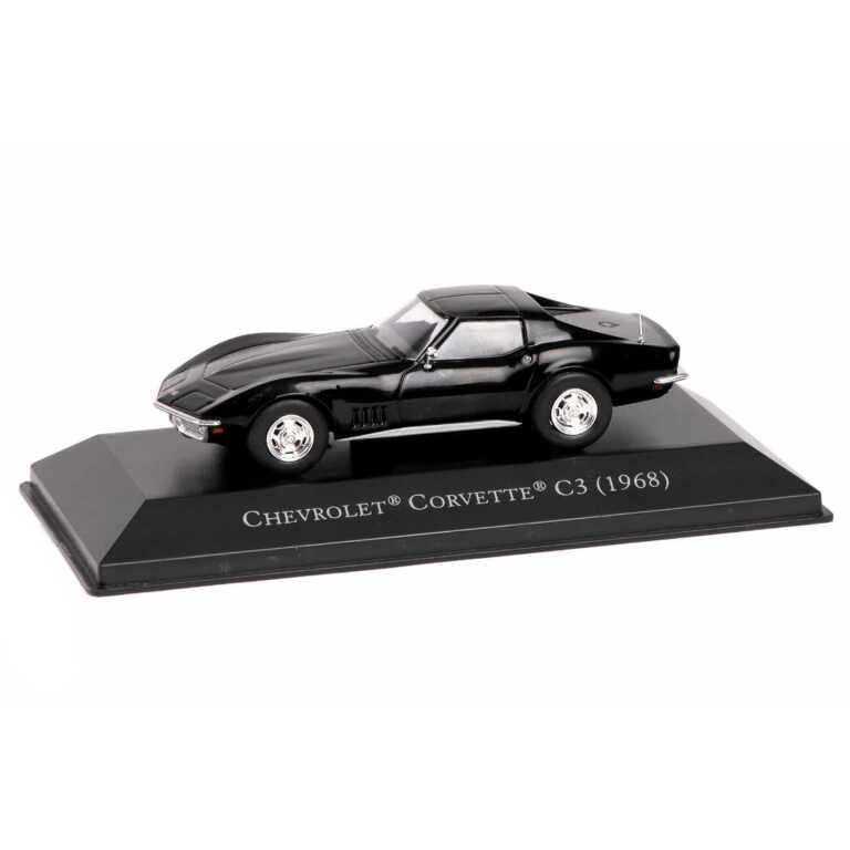Macheta auto Chevrolet Corvette C3 Coupe 1968 cu vitrina scara 1:43